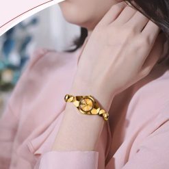 Ceas de dama Olevs CS1952 otel inoxidabil auriu cadran auriu 4