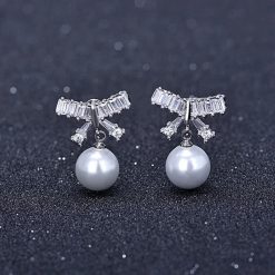 placati cu rodiu-Bijuterii argint dama-Cercei argint dama 