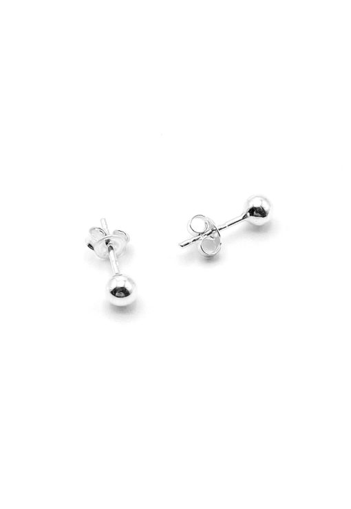 Cercei cu bile din Argint 925 - inchizatoare fluturas - tip surub-FEMEI/GENTI SI ACCESORII/Bijuterii-GENTI SI ACCESORII/Bijuterii