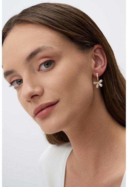 Cercei cu cristale si perle-FEMEI/GENTI SI ACCESORII/Bijuterii-GENTI SI ACCESORII/Bijuterii
