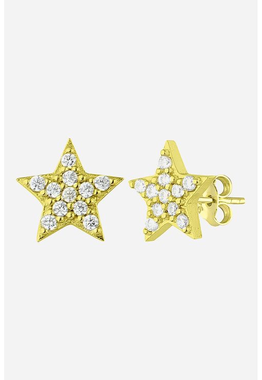 Cercei de argint in forma de stea - cu tija-FEMEI/GENTI SI ACCESORII/Bijuterii-GENTI SI ACCESORII/Bijuterii