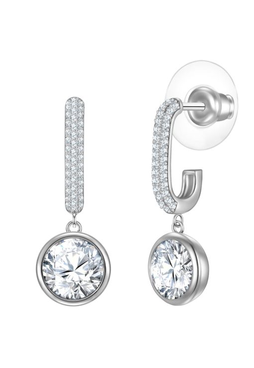 Cercei decorati cu zirconia-FEMEI/GENTI SI ACCESORII/Bijuterii-GENTI SI ACCESORII/Bijuterii