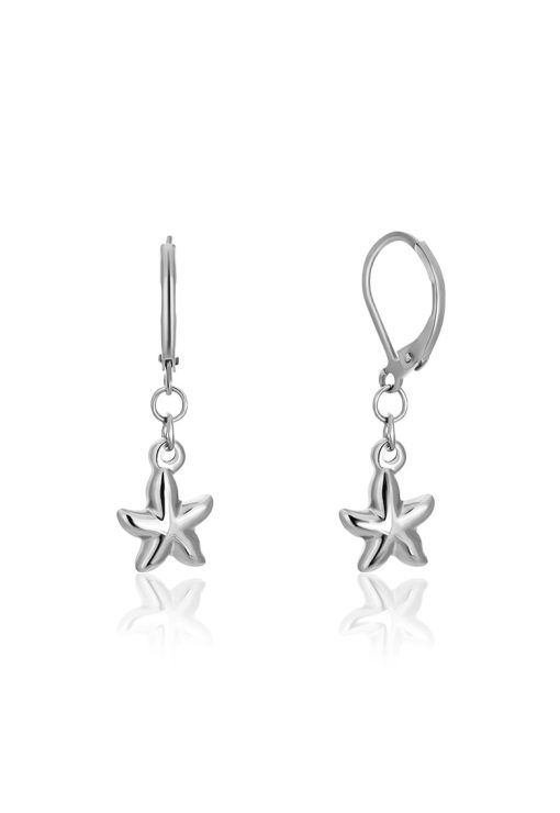 Cercei drop cu design steluta de mare-FEMEI/GENTI SI ACCESORII/Bijuterii-GENTI SI ACCESORII/Bijuterii