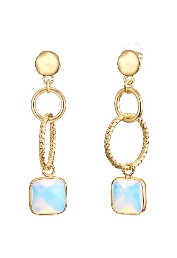 Cercei drop cu tija si pietre semipretioase-FEMEI/GENTI SI ACCESORII/Bijuterii-GENTI SI ACCESORII/Bijuterii