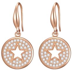 Cercei drop de alama placati cu aur de 14K-FEMEI/GENTI SI ACCESORII/Bijuterii-GENTI SI ACCESORII/Bijuterii