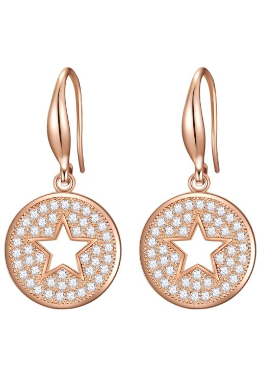 Cercei drop de alama placati cu aur de 14K-FEMEI/GENTI SI ACCESORII/Bijuterii-GENTI SI ACCESORII/Bijuterii