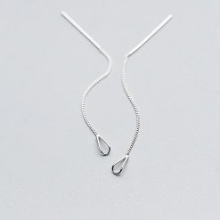 Cercei lungi argint 925 JW964 model elegant placati cu rodiu 4