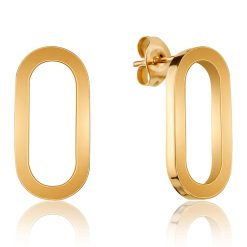 Cercei ovali de otel inoxidabil-FEMEI/GENTI SI ACCESORII/Bijuterii-GENTI SI ACCESORII/Bijuterii