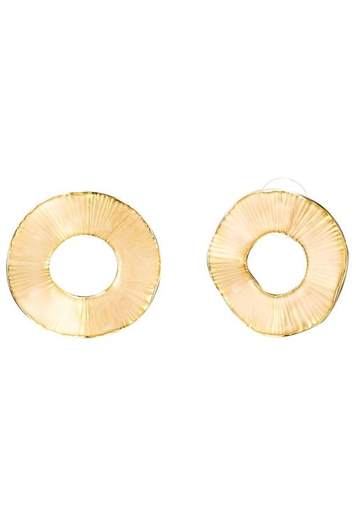 Cercei placati cu aur de 14K-FEMEI/GENTI SI ACCESORII/Bijuterii-GENTI SI ACCESORII/Bijuterii