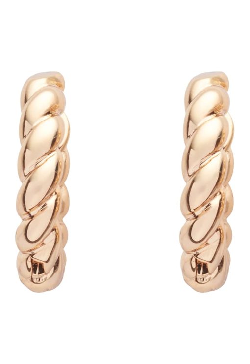 Cercei rotunzi discreti cu model impletit-FEMEI/GENTI SI ACCESORII/Bijuterii-GENTI SI ACCESORII/Bijuterii