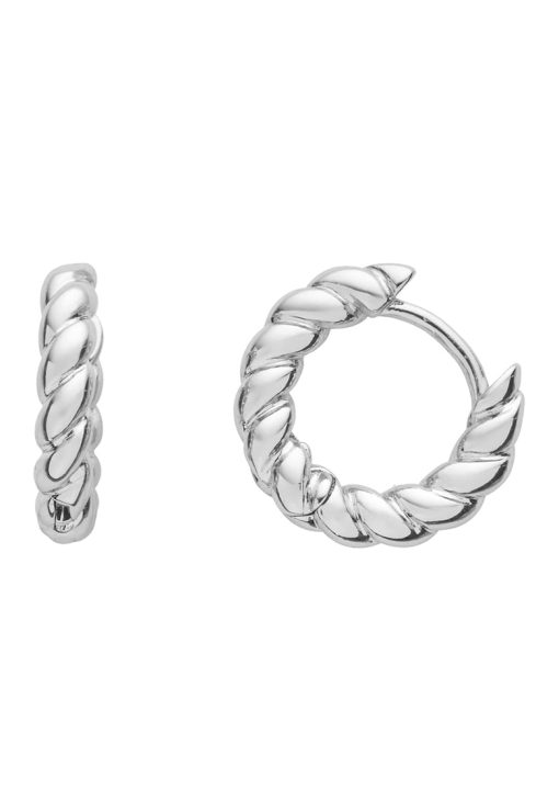 Cercei rotunzi discreti cu model impletit-FEMEI/GENTI SI ACCESORII/Bijuterii-GENTI SI ACCESORII/Bijuterii