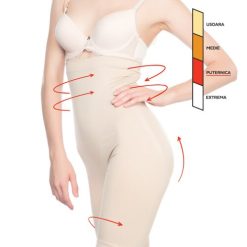 Chiloti boxeri modelatori lungi pe picior cu talie inalta si silicon Shapewear 2006-FEMEI