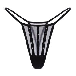Chiloti tanga cu segmente semitransparente-FEMEI/IMBRACAMINTE/Lenjerie intima-IMBRACAMINTE/Lenjerie intima