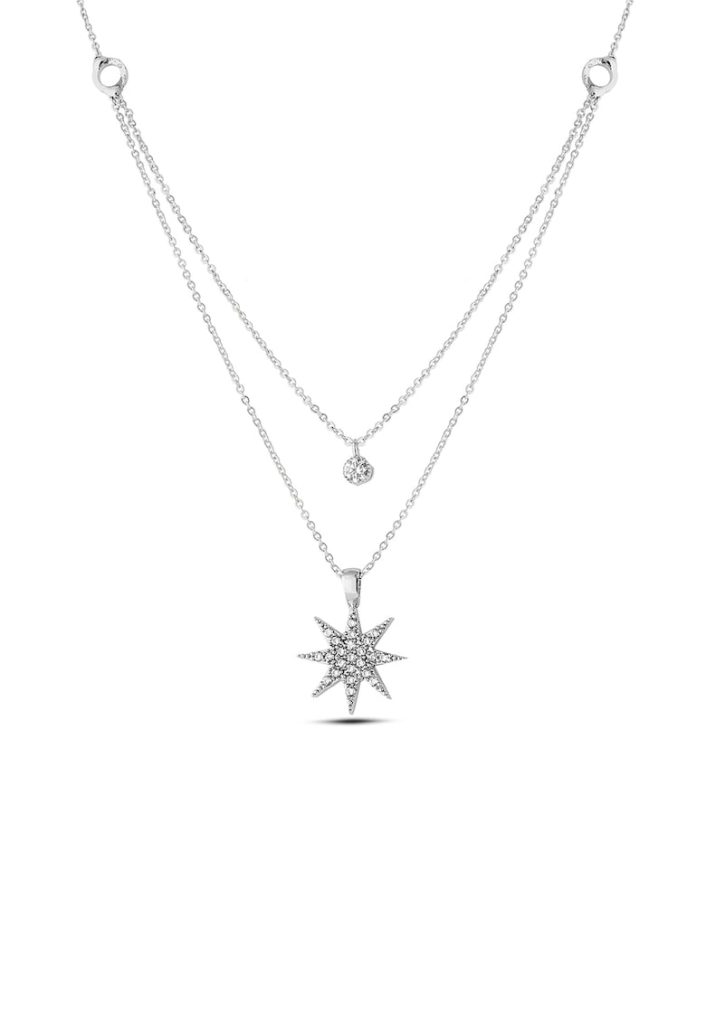 Colier cu siraguri multiple si zirconia-FEMEI/GENTI SI ACCESORII/Bijuterii-GENTI SI ACCESORII/Bijuterii