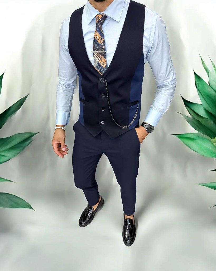 Compleu barbati  Vesta + Pantaloni 13241-Costume barbati > Compleuri barbati