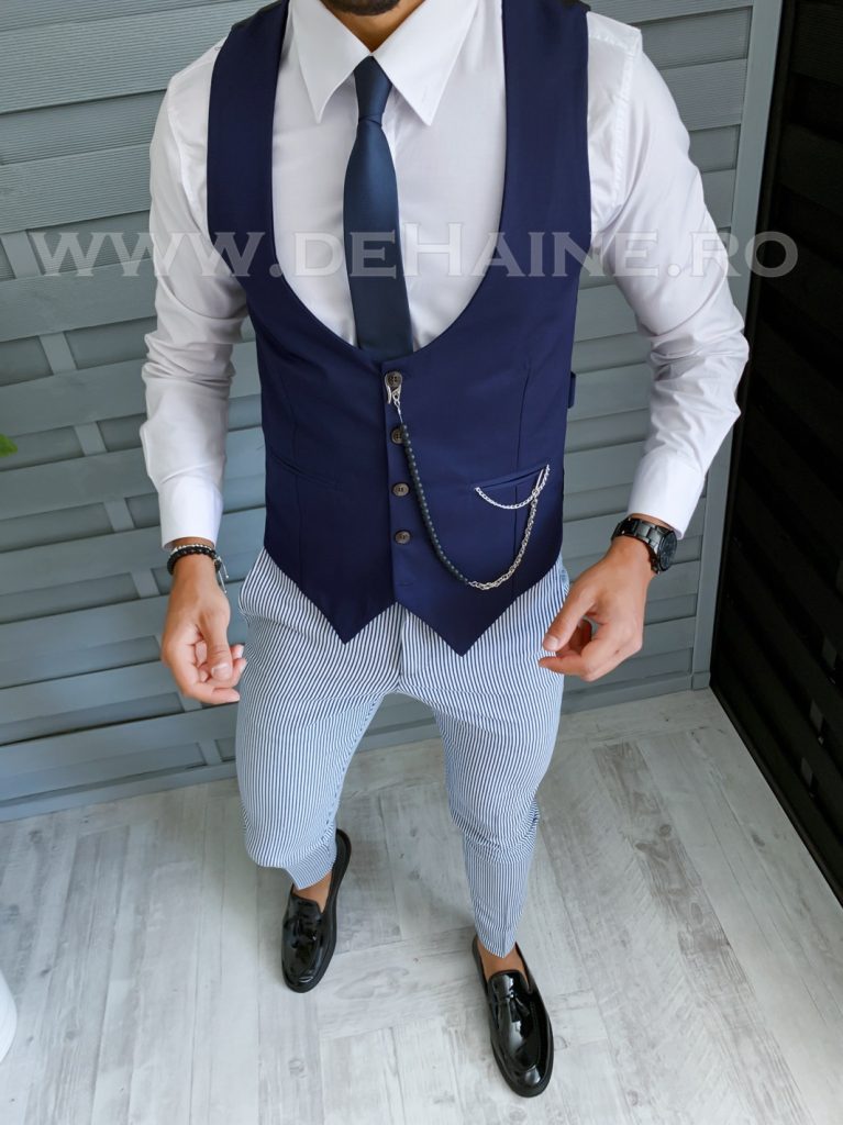 Compleu barbati  Vesta + Pantaloni B1853-Costume barbati > Compleuri barbati