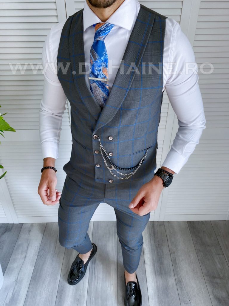 Compleu barbati  Vesta + Pantaloni B4051  O3-4.1-Costume barbati > Compleuri barbati