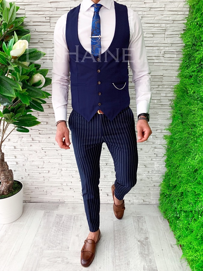 Compleu barbati Vesta + Pantaloni ZR A4589-Costume barbati > Compleuri barbati