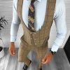 Compleu barbati maro Vesta + Pantaloni B1452 29-1-Costume barbati > Compleuri barbati