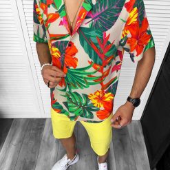 Compleu de vara camasa imprimeu  + pantaloni 13217-Recent adaugate