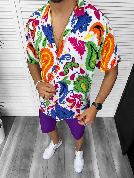 Compleu de vara camasa imprimeu  + pantaloni 13222-Recent adaugate