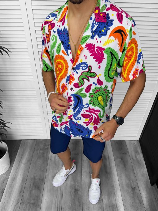 Compleu de vara camasa imprimeu  + pantaloni 13224-Recent adaugate