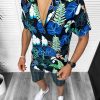 Compleu de vara camasa imprimeu  + pantaloni 13229-Recent adaugate