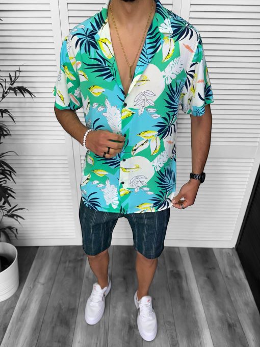 Compleu de vara camasa imprimeu  + pantaloni 13230-Recent adaugate