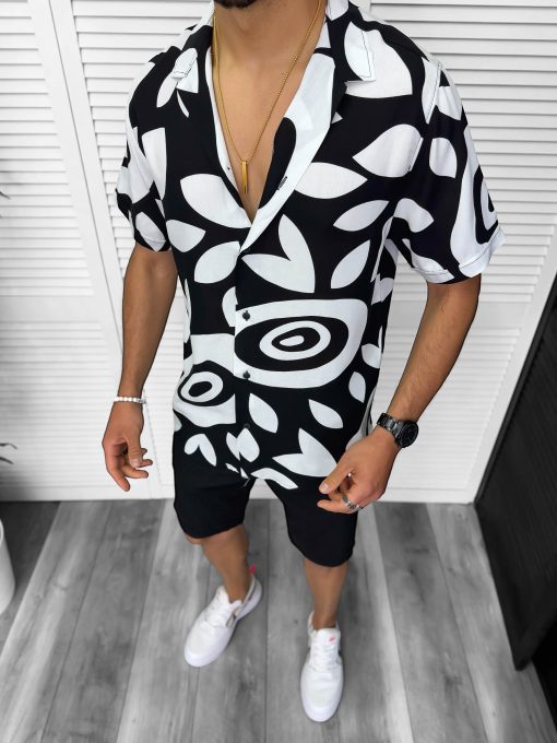 Compleu de vara camasa imprimeu  + pantaloni 13233-Recent adaugate