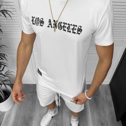 Compleu de vara tricou + pantaloni  alb  TS950 D6-1.1-Recent adaugate