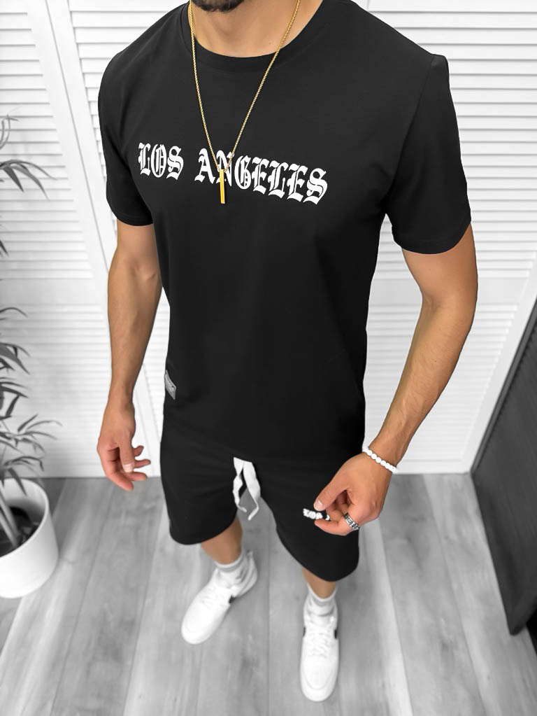 Compleu de vara tricou + pantaloni  negru  TS950 D6-1.1-Recent adaugate