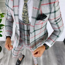 Costum barbati slim fit (PANTALONI + VESTA) 5363 D3-3.4-Costume barbati
