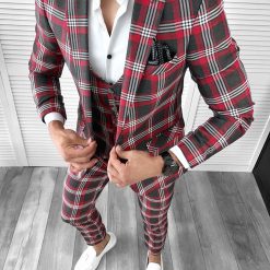 Costum barbati slim fit (PANTALONI + VESTA)  7808  O4-3.3-Costume barbati