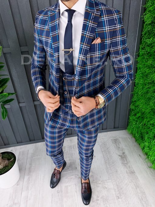 Costum barbati slim fit (SACOU+ VESTA) 7805 N7-4.1-Costume barbati