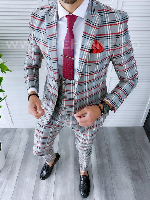Costum barbati slim fit  (SACOU +VESTA) 7806  O3-4.2-Costume barbati