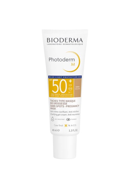 Crema de fata coloranta cu protectie solara  Photoderm M SPF 50+ - nuanta aurie - 40 ml-FEMEI/INGRIJIRE COSMETICA/Produse cosmetice-INGRIJIRE COSMETICA/Produse cosmetice