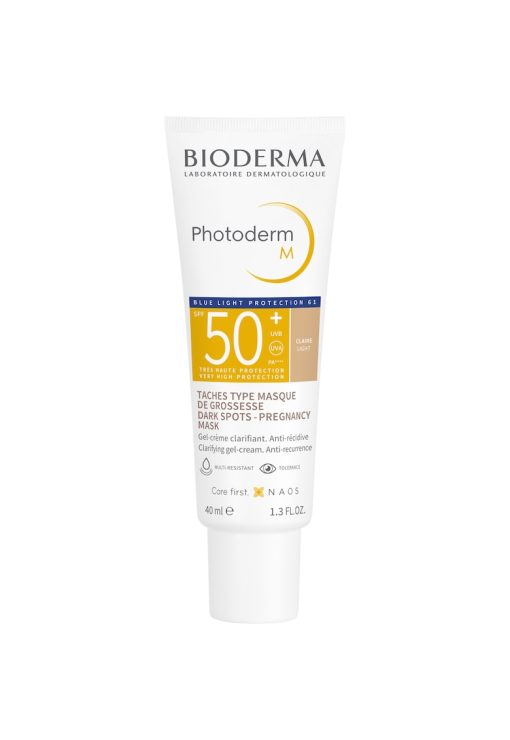 Crema de fata coloranta cu protectie solara  Photoderm M SPF 50+ - nuanta deschisa - 40 ml-FEMEI/INGRIJIRE COSMETICA/Produse cosmetice-INGRIJIRE COSMETICA/Produse cosmetice