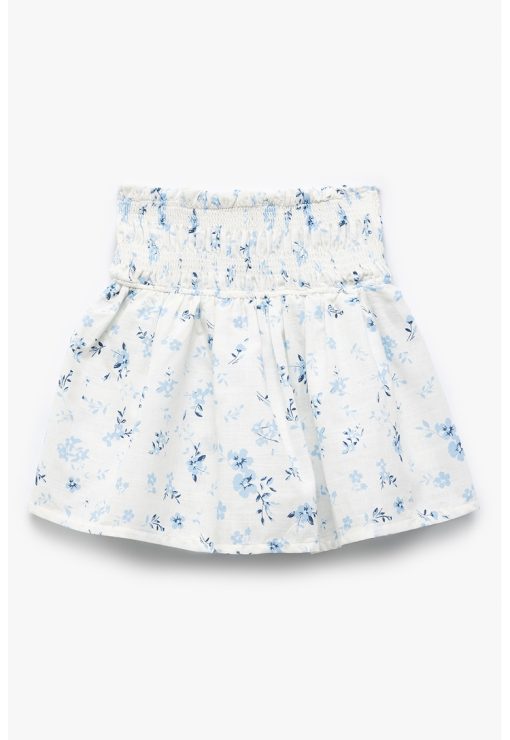 Fusta de bumbac cu model floral-FETE/IMBRACAMINTE/Fuste-IMBRACAMINTE/Fuste