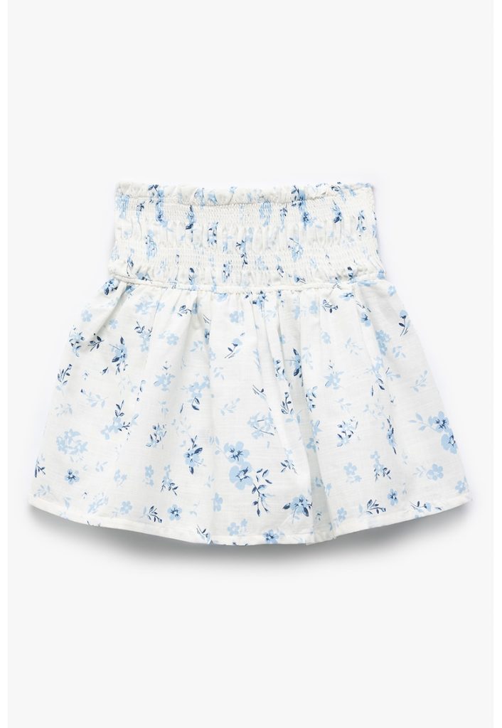 Fusta de bumbac cu model floral-FETE/IMBRACAMINTE/Fuste-IMBRACAMINTE/Fuste