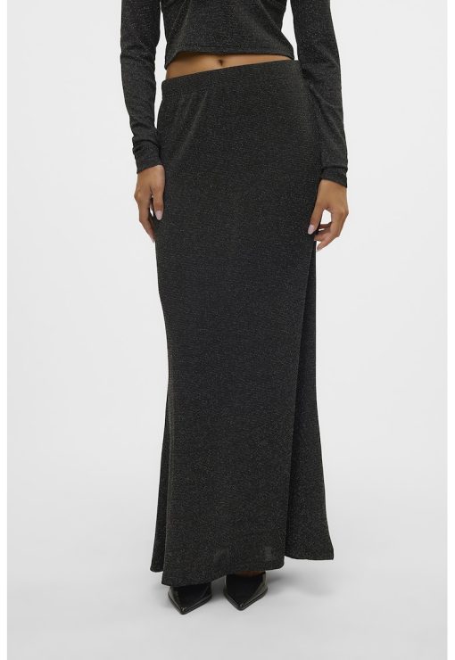 Fusta maxi transparenta din lurex-FEMEI/IMBRACAMINTE/Fuste-IMBRACAMINTE/Fuste