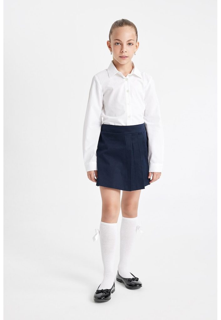 Fusta-pantalon cu pliuri-FETE/IMBRACAMINTE/Sorturi-IMBRACAMINTE/Sorturi
