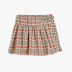 Fusta-pantalon cu pliuri si model in carouri-FETE/IMBRACAMINTE/Sorturi-IMBRACAMINTE/Sorturi
