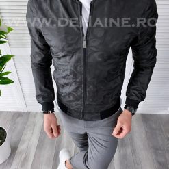 Geaca barbati toamna neagra B2886 65-1-Geci barbati > Geci barbati primavara