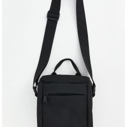 Geanta crossbody din material textil cu bareta ajustabila-BARBATI/GENTI SI ACCESORII/Rucsacuri-GENTI SI ACCESORII/Rucsacuri
