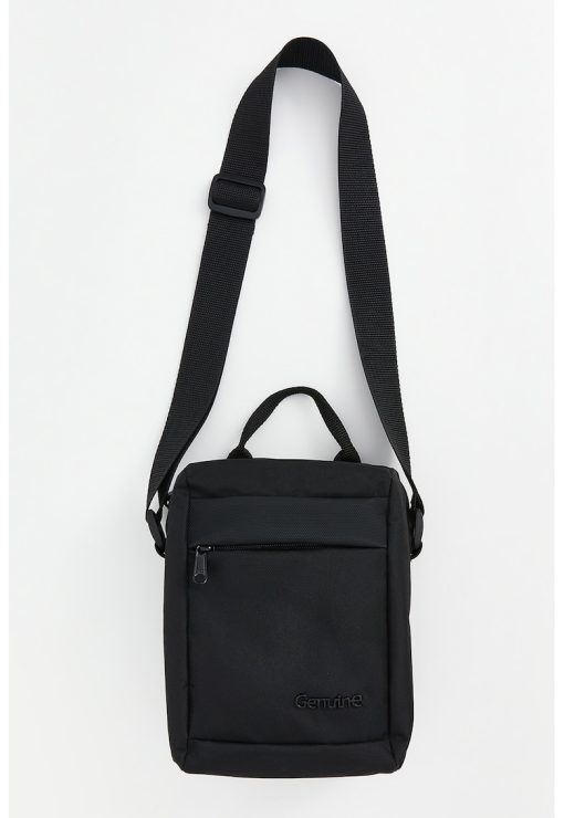 Geanta crossbody din material textil cu bareta ajustabila-BARBATI/GENTI SI ACCESORII/Rucsacuri-GENTI SI ACCESORII/Rucsacuri