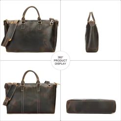 Geanta de calatorie unisex Nyko GT3290 piele naturala Maro 4