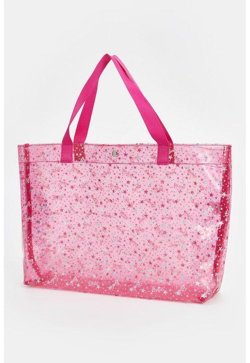 Geanta de plaja cu model cu stele si Barbie-FETE/GENTI SI ACCESORII/Rucsacuri-GENTI SI ACCESORII/Rucsacuri