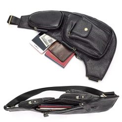 Geanta pentru barbati Lior GT3309 piele naturala Negru 4