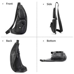 Geanta pentru barbati Lior GT3309 piele naturala Negru 5