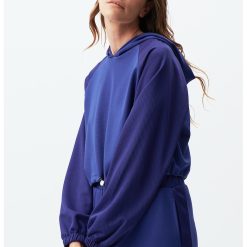 Hanorac crop cu maneci raglan-FEMEI/IMBRACAMINTE/Hanorace-IMBRACAMINTE/Hanorace